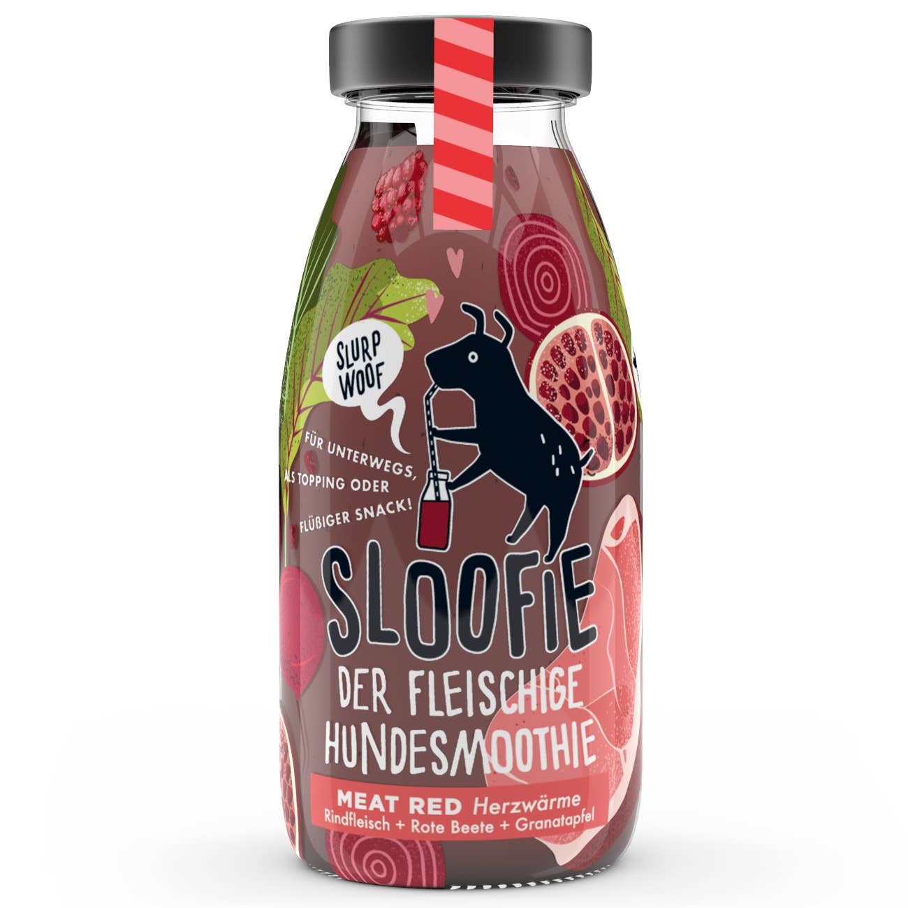 SLOOFIE - MEAT RED Rind Hundesmoothie