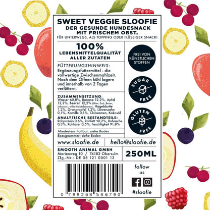 SLOOFIE - SWEET VEGGIE Hundesmoothie vegetarisch Barf