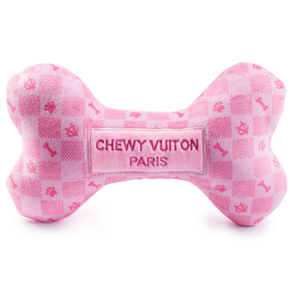 Haute Diggity Dog Chewy Vuitton Bone, kariert, rosa