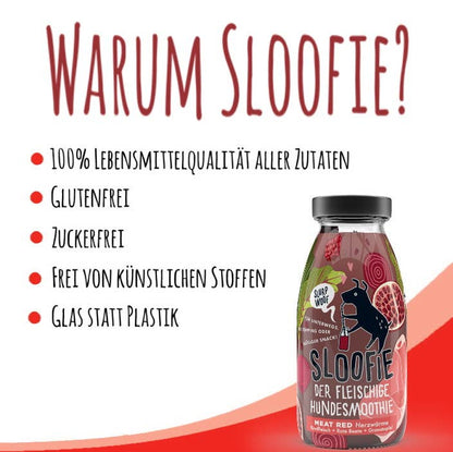 SLOOFIE - MEAT RED Rind Hundesmoothie